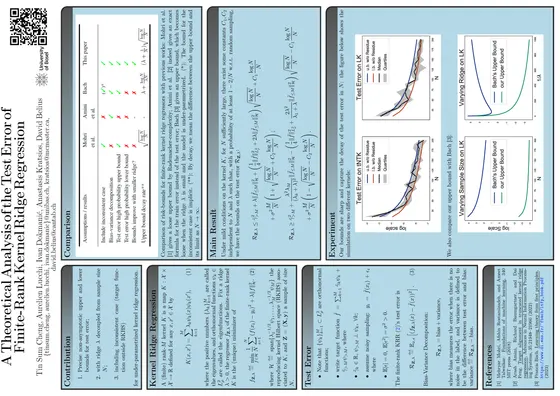 A Theoretical Analysis of the Test Error of Finite-Rank Kernel Ridge Regression — NeurIPS 2023 poster