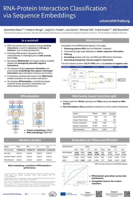 RNA-Protein Interaction Classification via Sequence Embeddings — ICLR 2024 poster